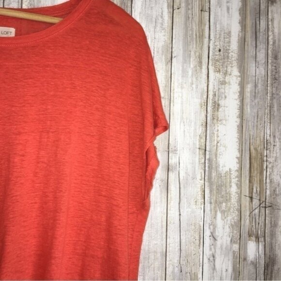 Lou & Grey Orange Linen Blouse - Picture 3 of 4